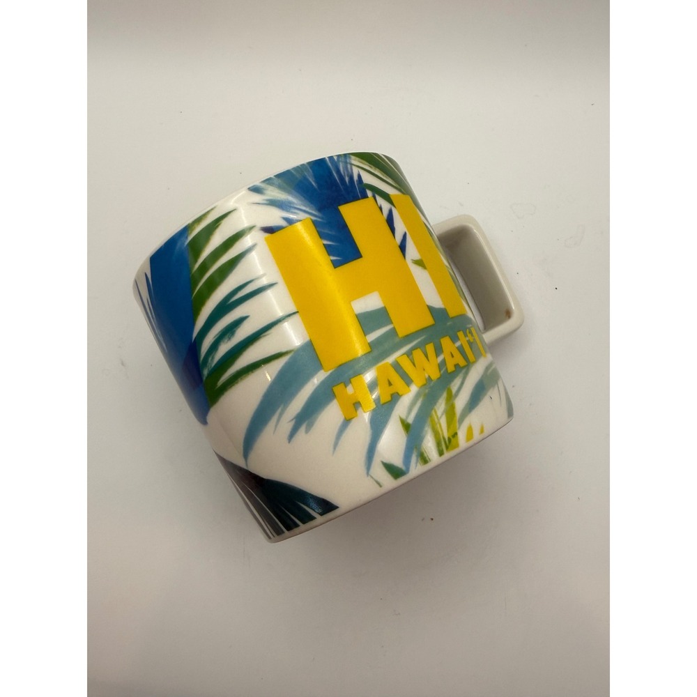 Starbucks You Are Here Hawaii HI Palm Coffee Mug Cup 14oz‎ Yellow Interior 2016